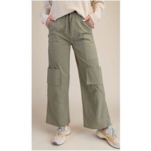 Easel Olive Wide Leg Pants